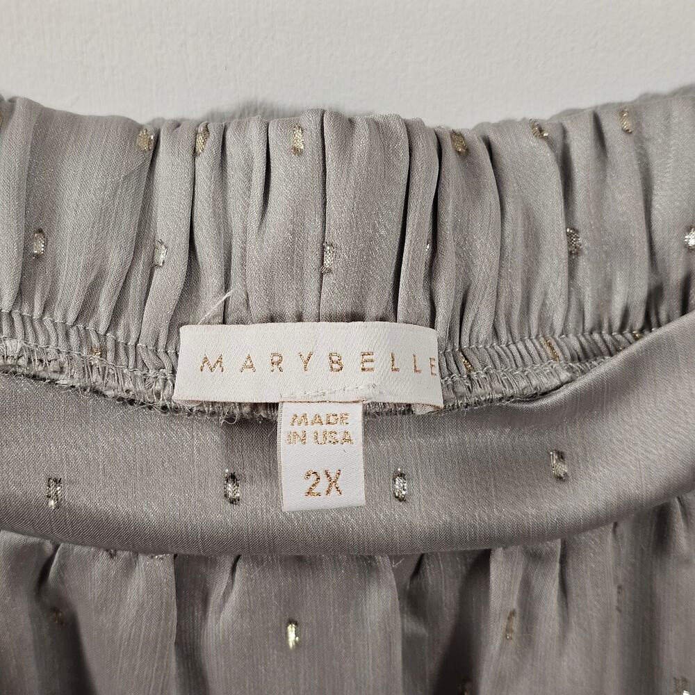 Marybelle Skater Silver Shimmer Glitter Twirl Skirt 2x Sparkle Whimsy Fairy USA